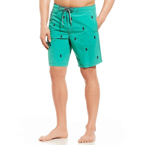 Daniel Cremieux Mens Swim Shorts Trunk Green Pineapple Embroidery Size 2XB 2X - Picture 1 of 3